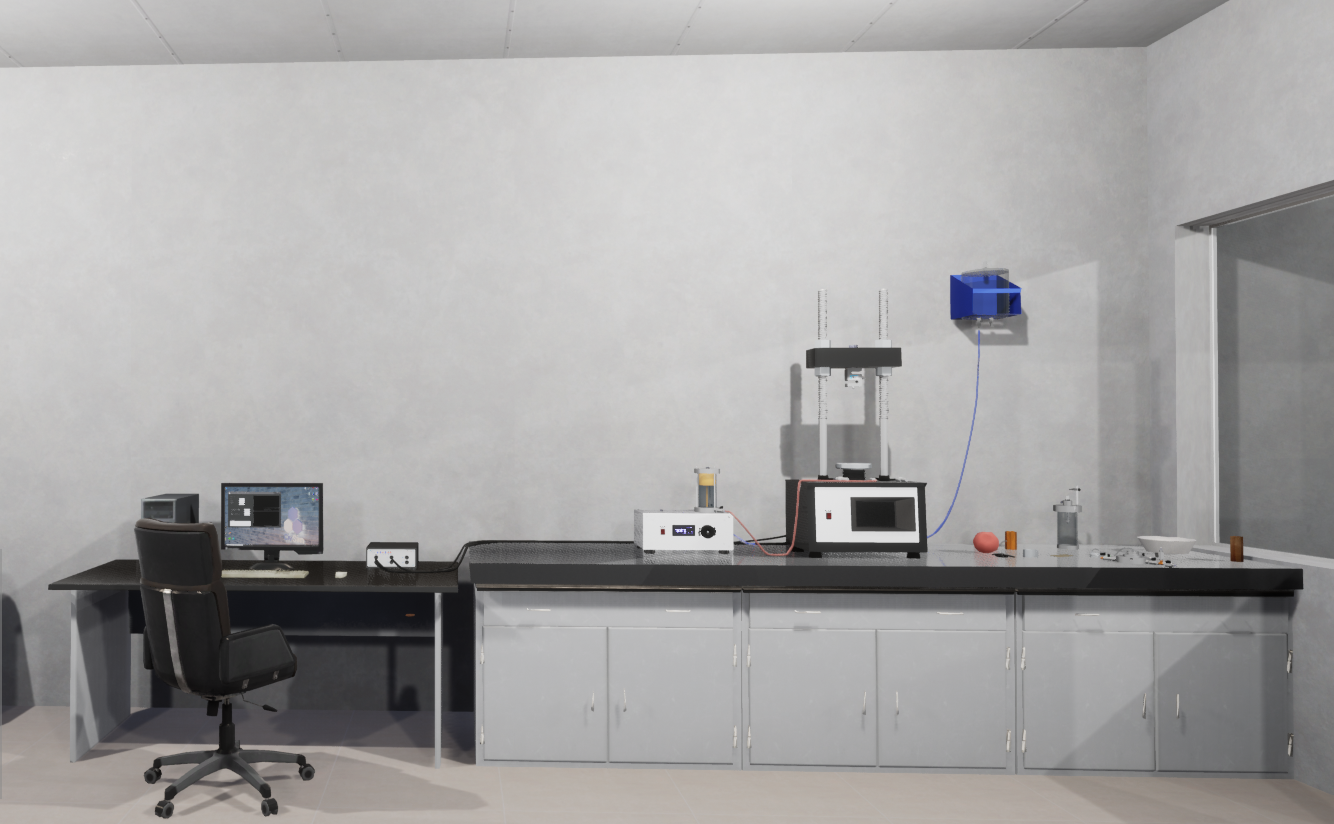 Puesto de trabajo y equipos del laboratorio virtual